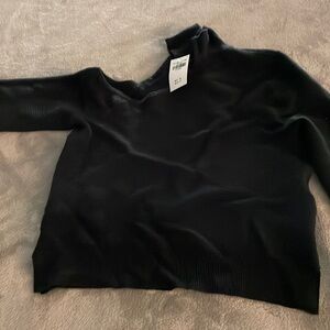 Off the shoulder black sweater